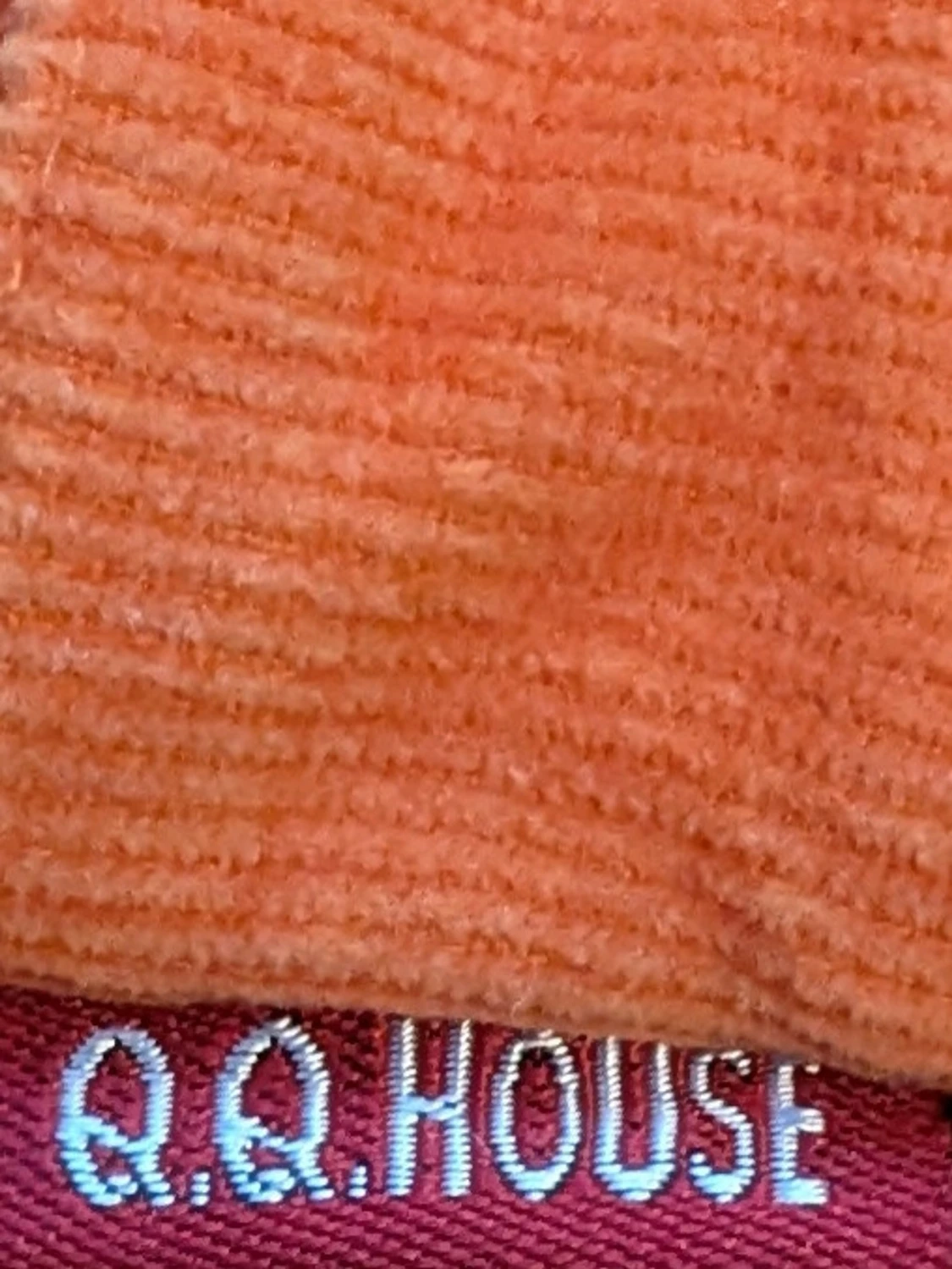Orange manchesterkjol med bälte - 3