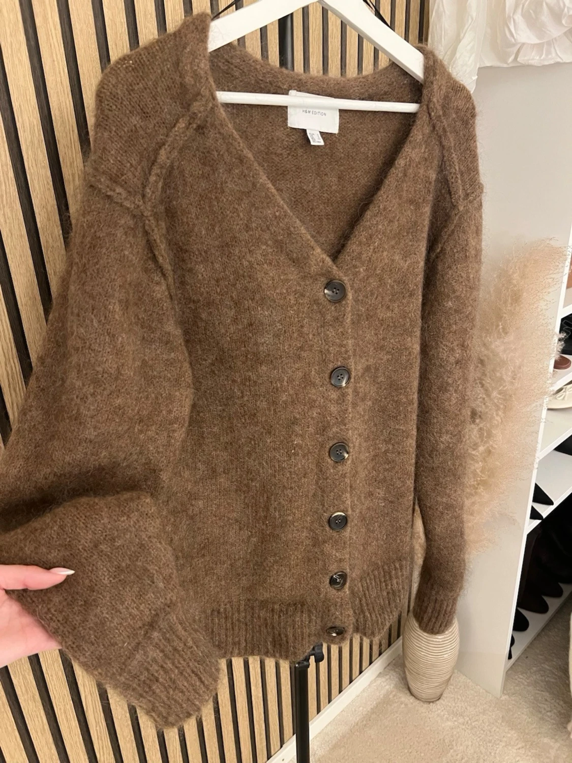 Brun kofta i mohairmix från H&M - 1