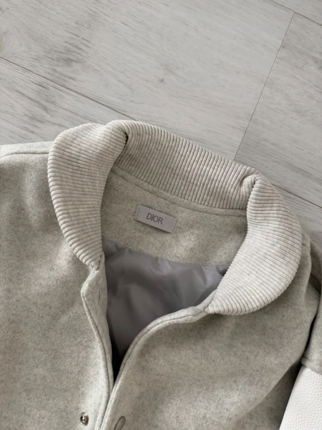 CD Dioir Gray varsity bomber jacket - 1