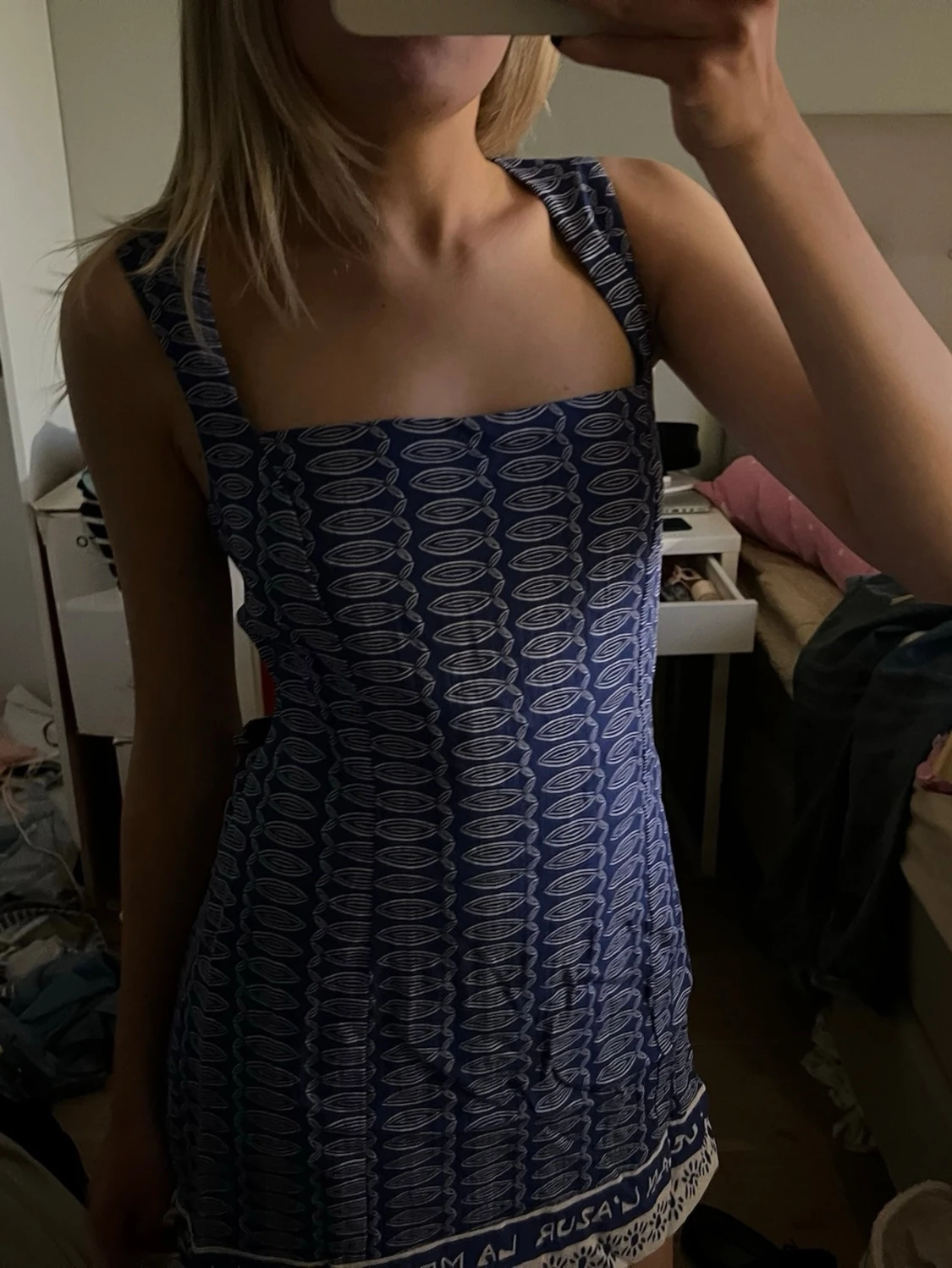 Blå mini klänning  - 1