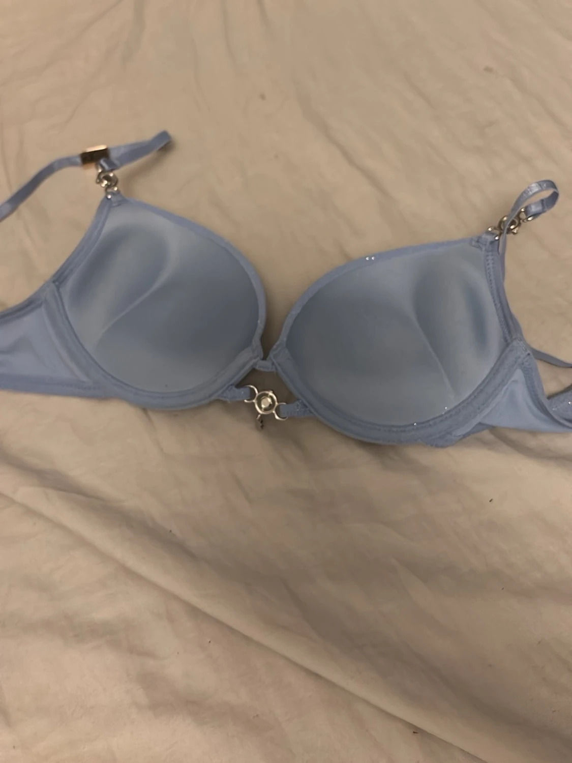 Ljusblå glittrig push-up bh Viva Couture - 2