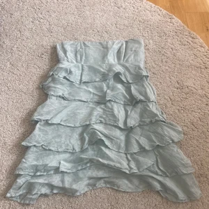 Klänning - Volangklänning i mintgrön färg, så fin! Köpt på Plick men tyvärr för stor för mig💕 litet hål på insidan av klänningen vid bysten men absolut inget man tänker på💕