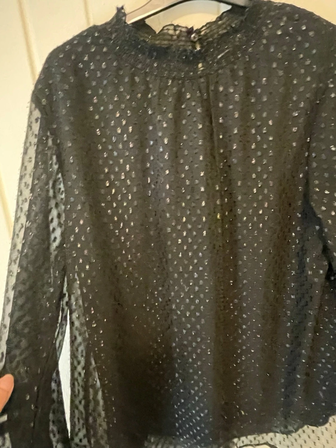 Svart transparent blus från Isolde - 4