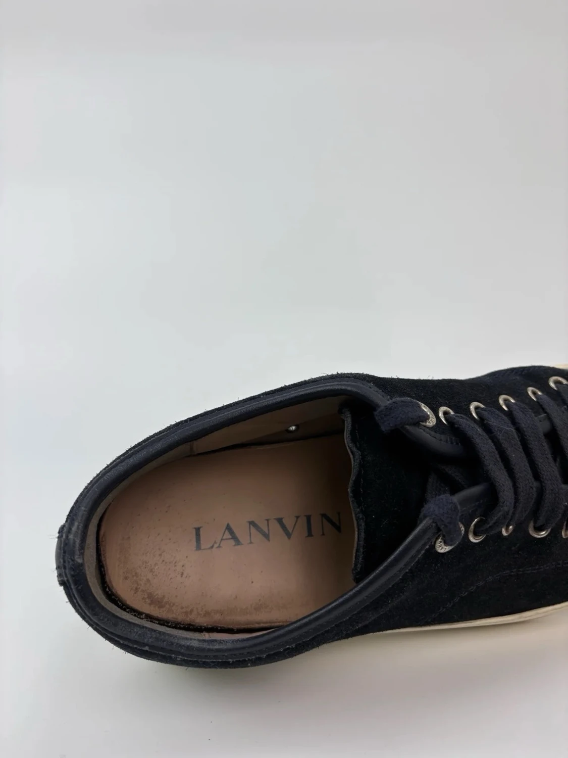 Svarta Lanvin sneakers med lackad tå - 2
