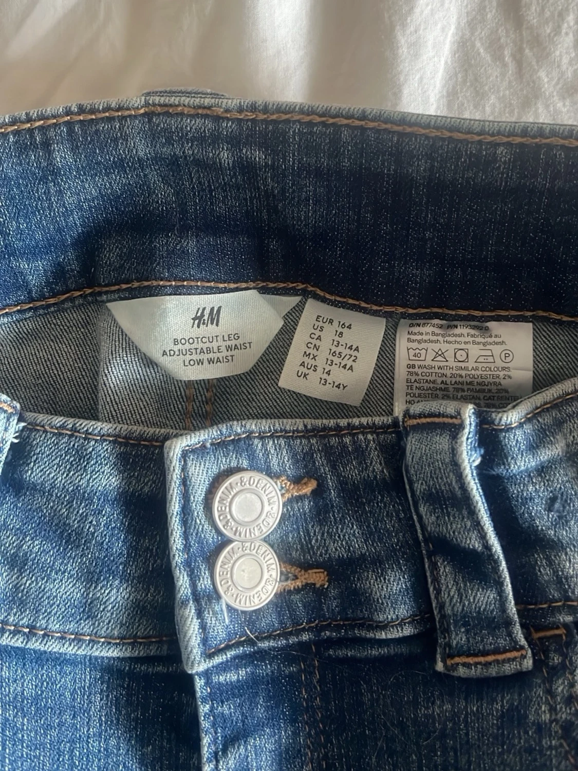 Blå bootcut jeans med låg midja - 6