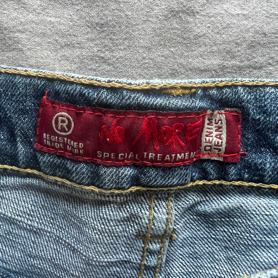 Blå lågmidjad kjol - 3