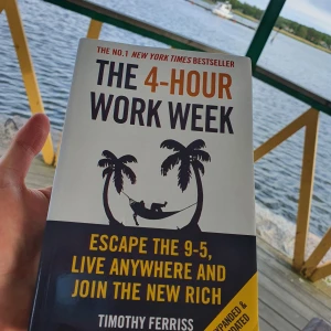 The 4-Hour Work Week by Timothy Ferriss - "The 4-Hour Workweek by Tim Ferriss – A modern classic on escaping the 9–5, building passive income, and designing a life on your own terms. Full of practical tips, tools, and inspiring case studies for entrepreneurs and lifestyle designers. In great condition, lightly read." 