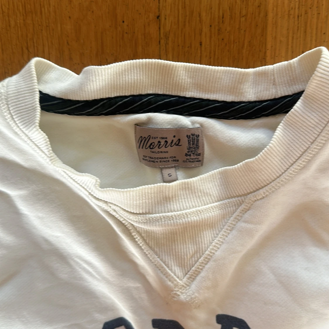 Vit sweatshirt från Morris - 1