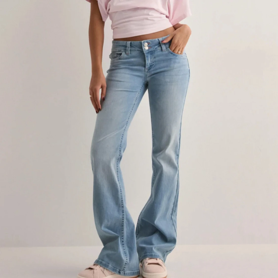 Low waist bootcut stitch jeans  - 3
