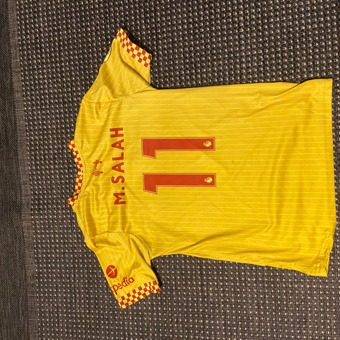 Liverpool Salah bortatröja Nike gul - 1