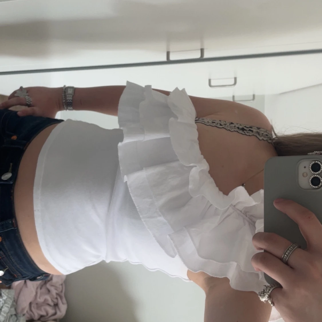 Vit volangtopp från Zara - 1