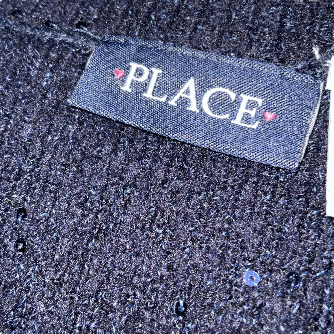 Mörkblå glittrig bolerotopp från Place - 3