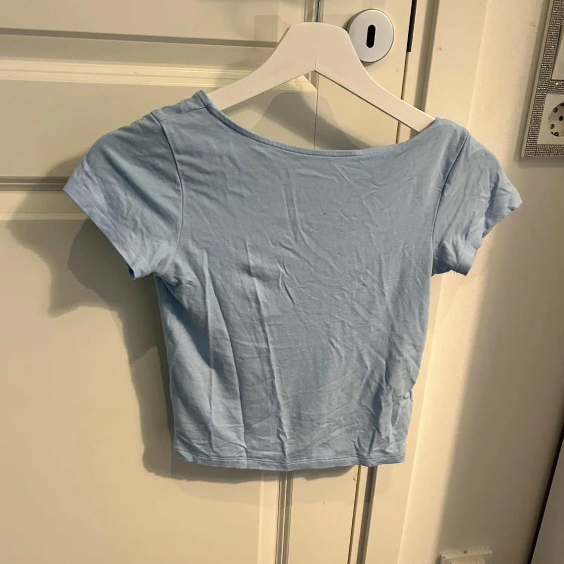 Basic blå öppen rygg tröja - 1