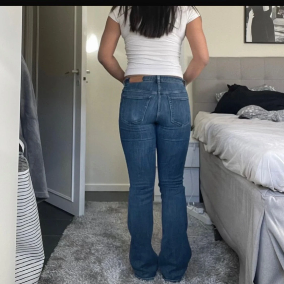 Blå bootcut jeans - 1