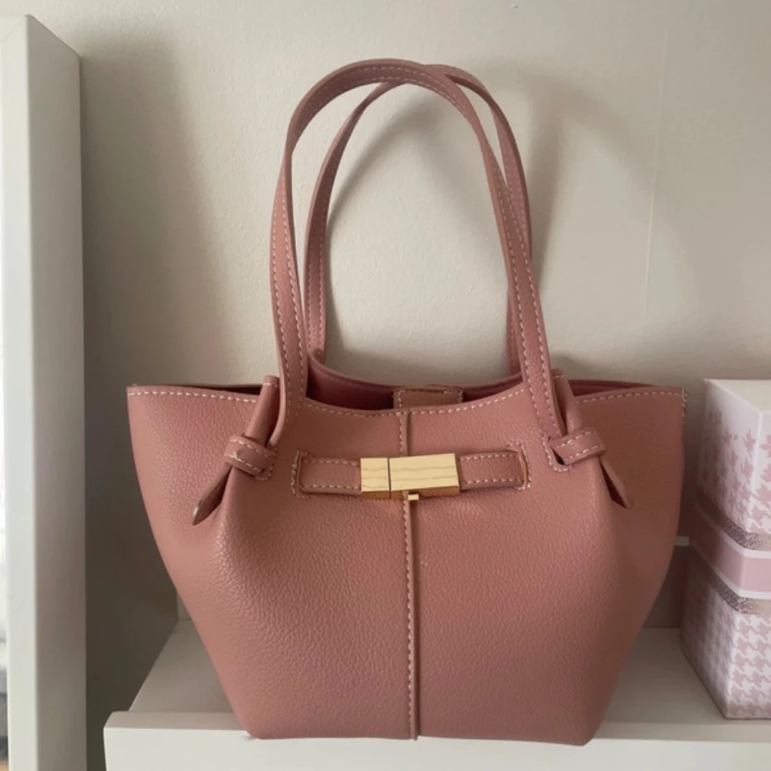 Rosa handväska lindex