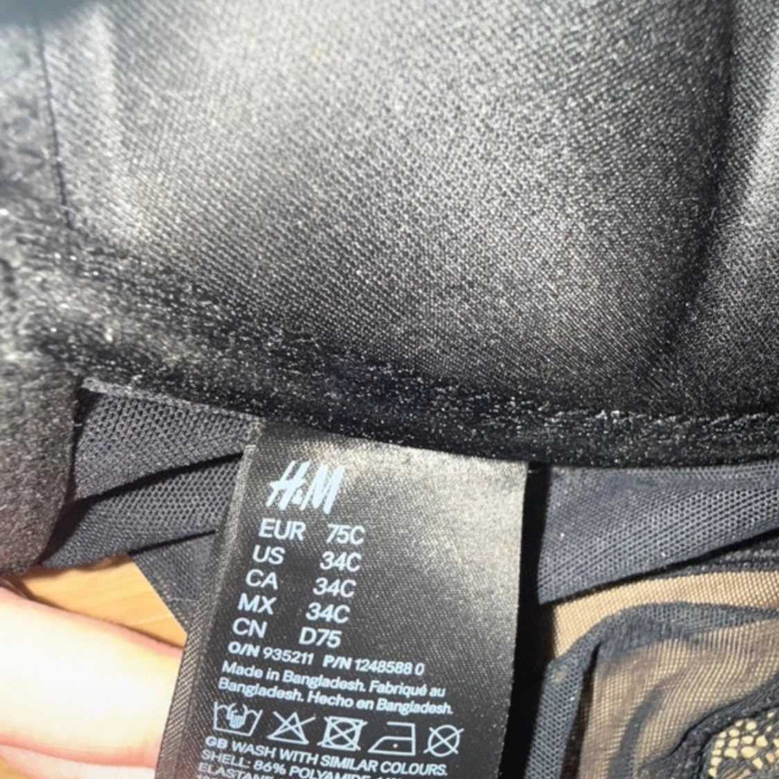 Svart spetskorsett från H&M - 1