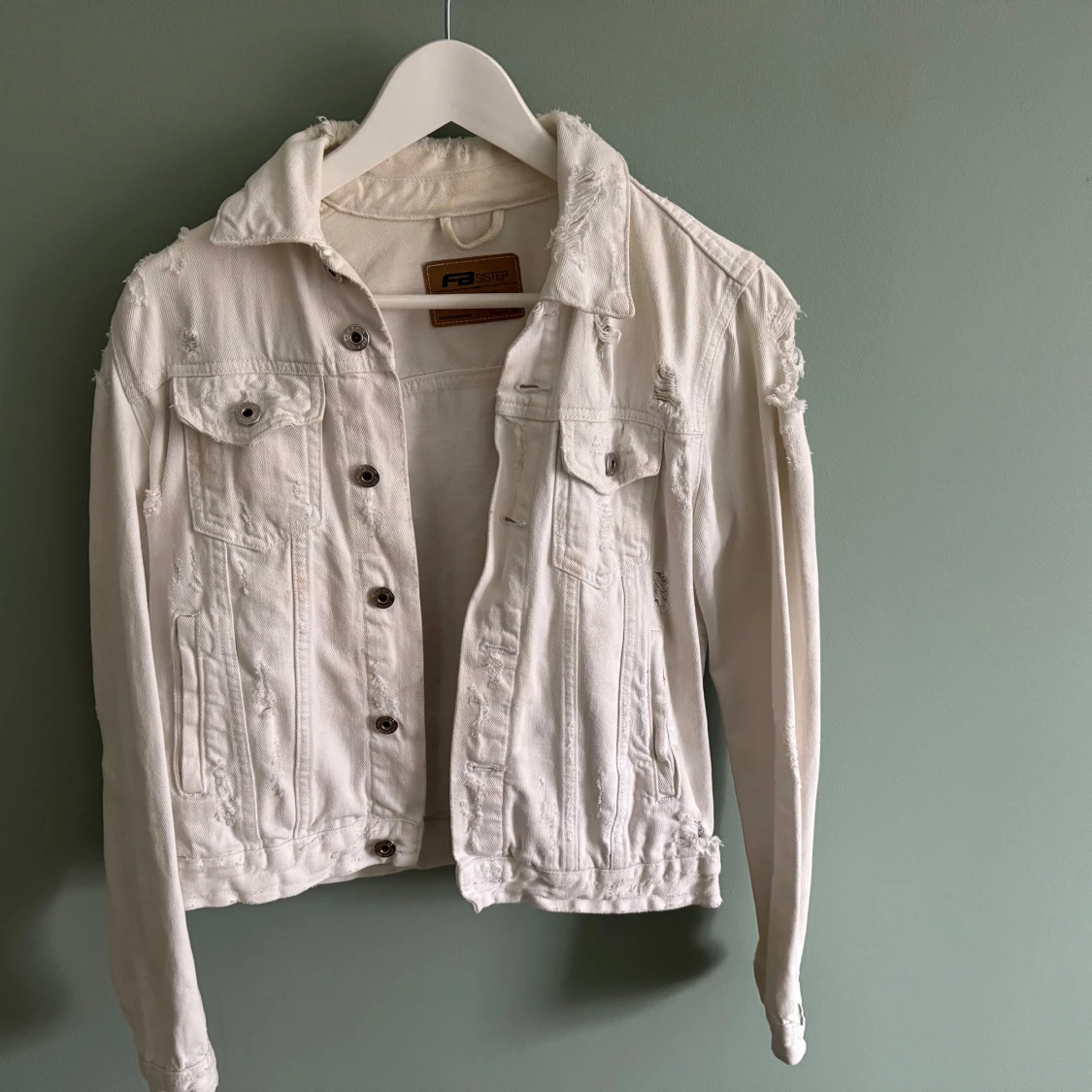 Vit jeansjacka