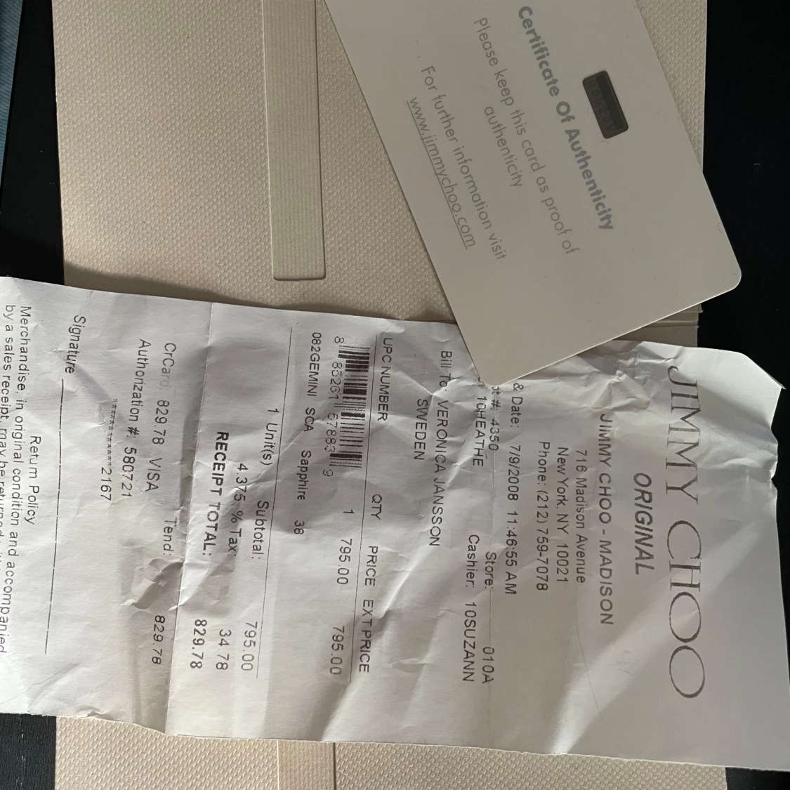 Mörkblå/guld  klackskor från Jimmy Choo - 4