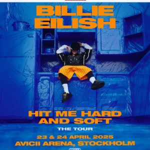 Billie Eilish konsert - Hej. Har två ståplatser i Stockholm, 23 April. Hur mycket vill du ge för de? Säljer vid Bud