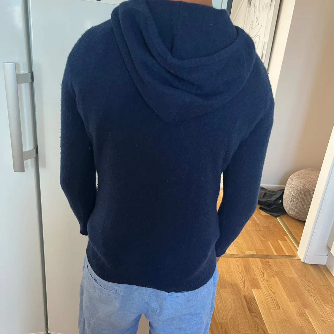 Mörkblå hoodie i kashmir från Maison Cashmere storlek XS - 1
