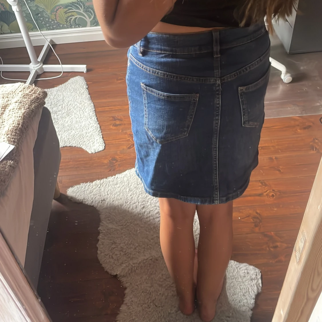 Blå jeanskjol från Lindex - 1