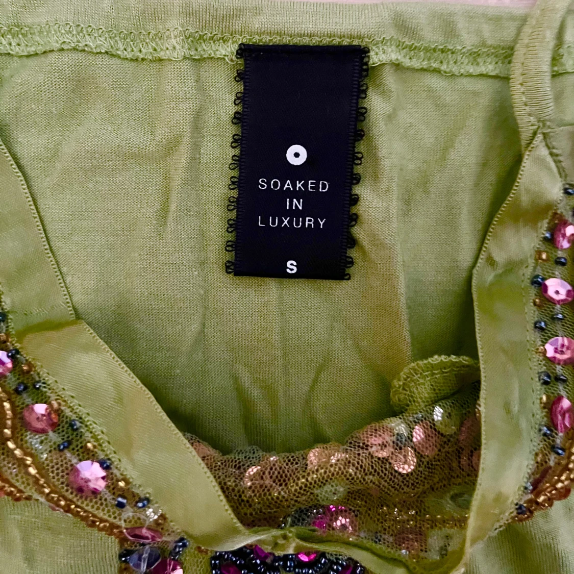 Grön paljettlinnetopp Soaked in Luxury - 2