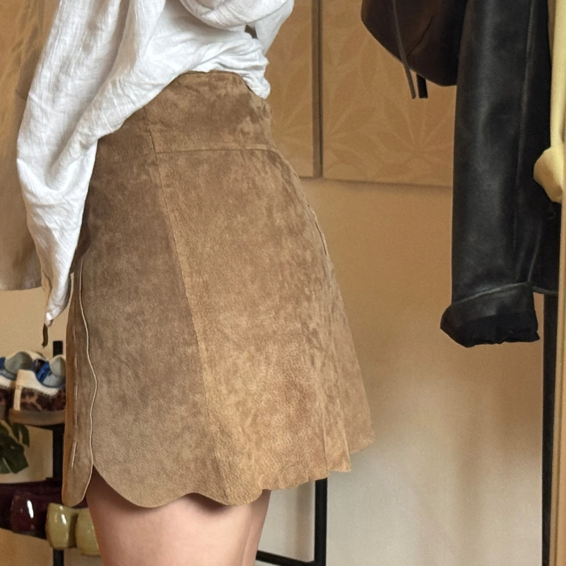 Brun mockakjol med snörning - 2