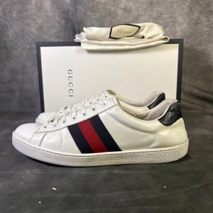 Gucci ace sneaker - Mycket fint skick | Size uk 8 passar 42  | fraktar spårbart inom 24 timmar med PostNord eller instabox | dustbag medföljer 