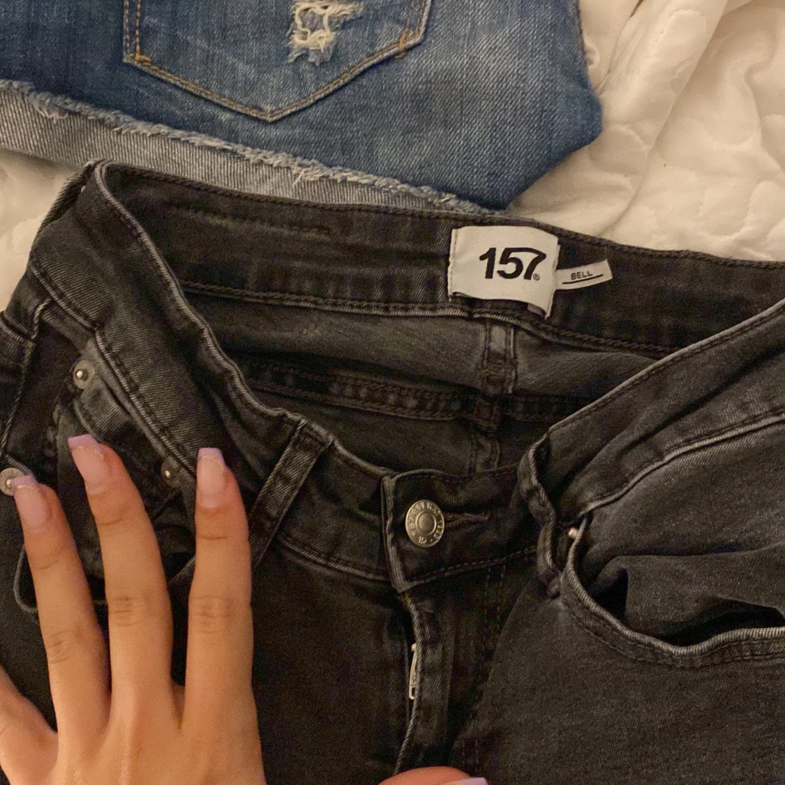 Svarta lågmidjade bootcut jeans lager 157 - 3