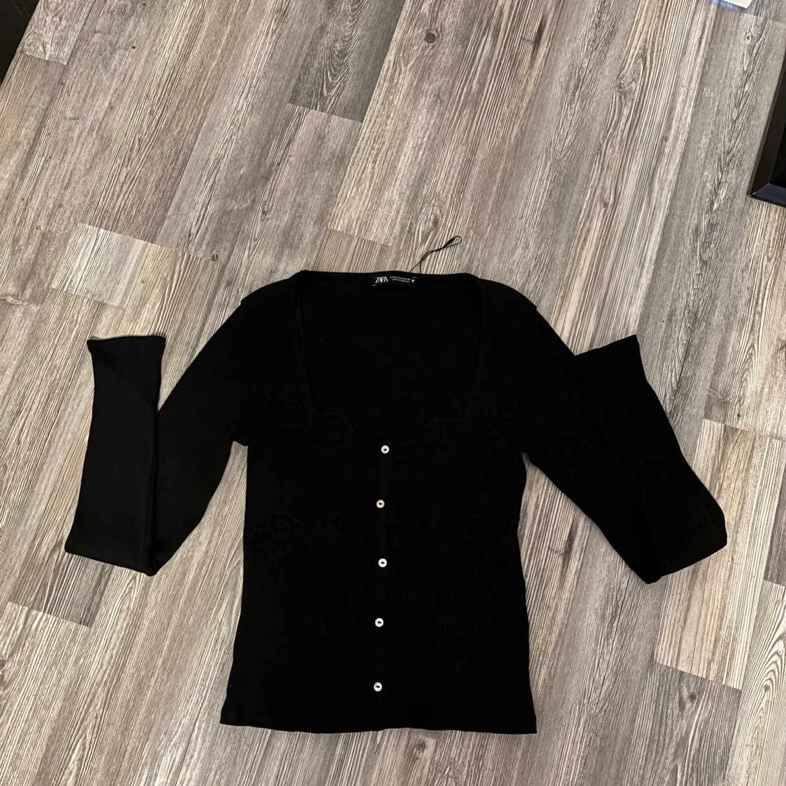 Svart ribbad kofta från Zara - 2