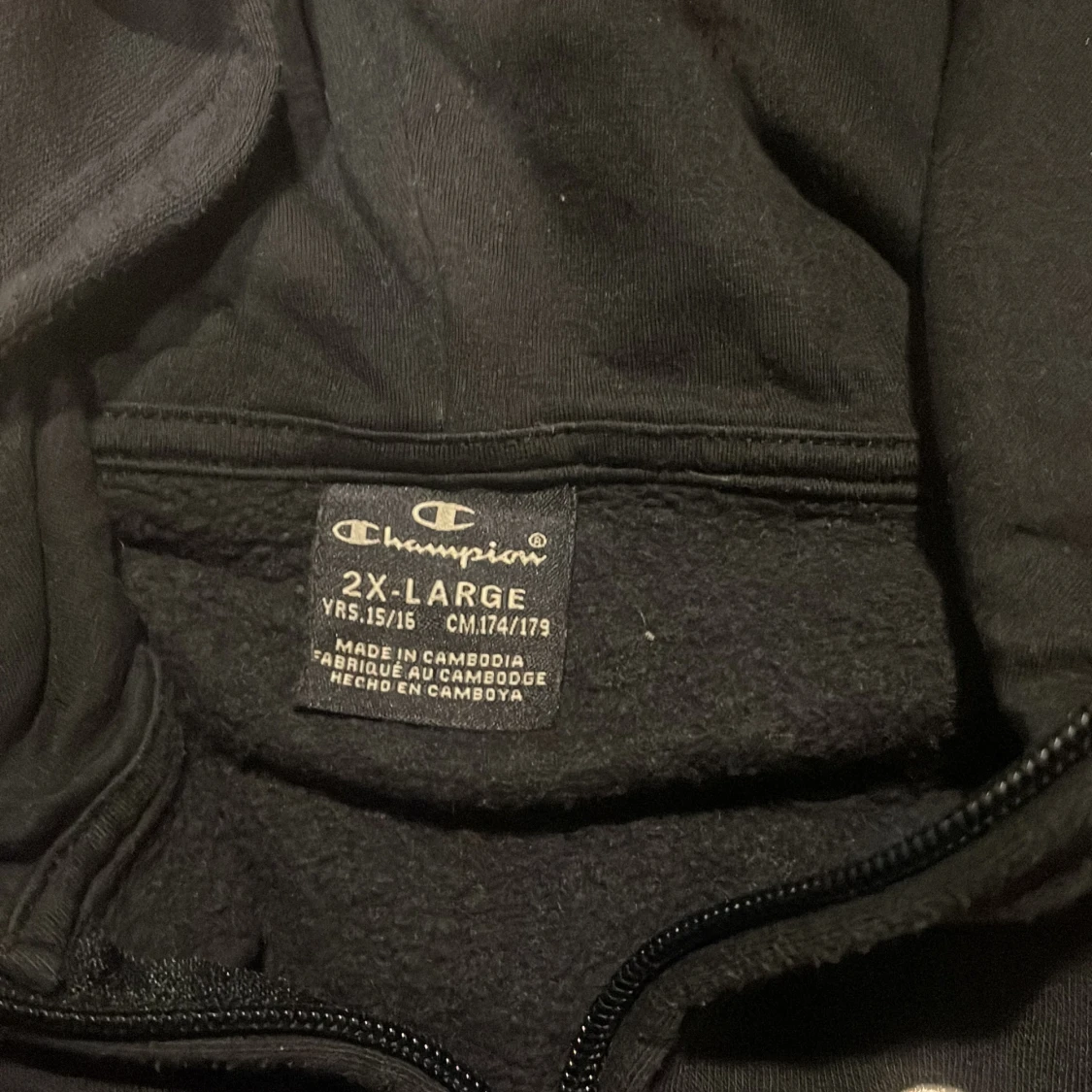 Mörkblå Champion hoodie half zip - 3