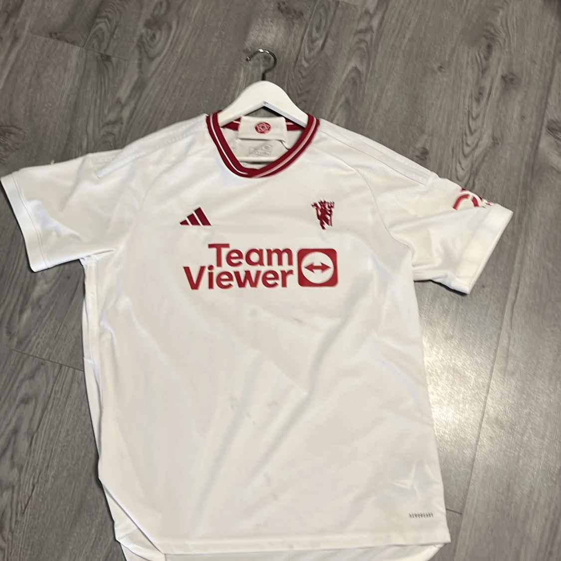 Vit Manchester United fotbollströja XL