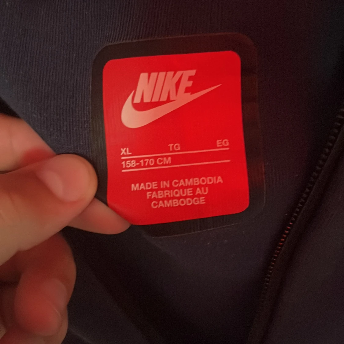 Nike blå vindjacka med huva XL - 1