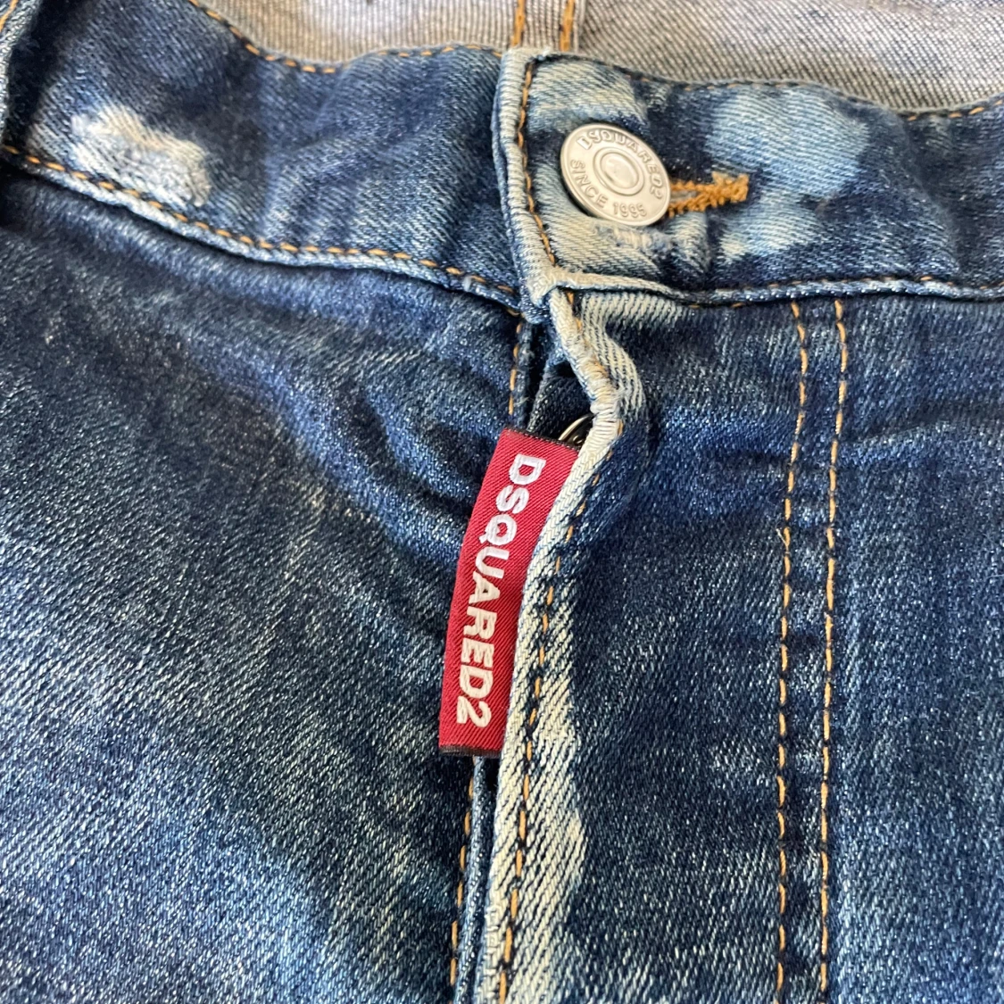 Dsquared2 blå jeans med slitningar - 3