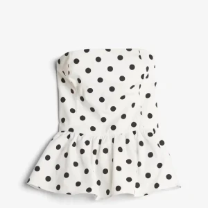 Prickig topp  - Så fin prickig topp från bikbok, aldrig använd, nypris 599kr och slutsåld❤️❤️❤️