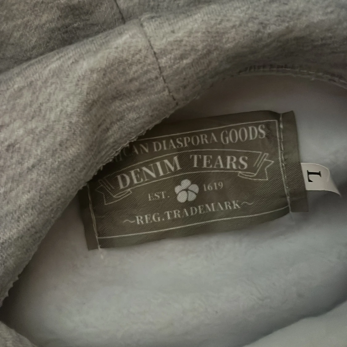 Grå hoodie med vita blommor Denim Tears - 1