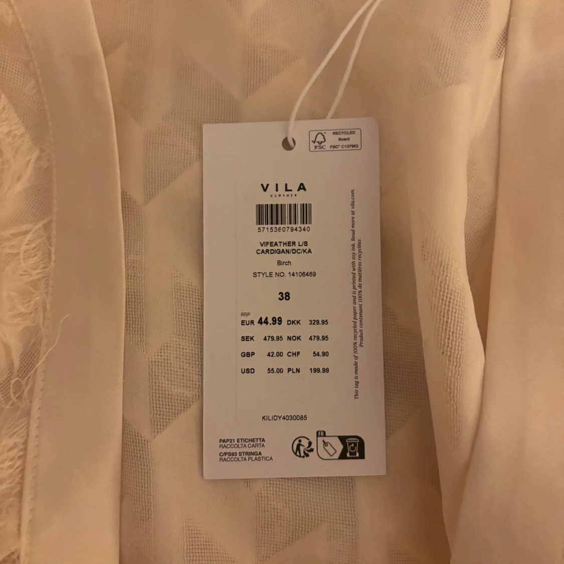 Beige cardigan jacka från Vila - 2