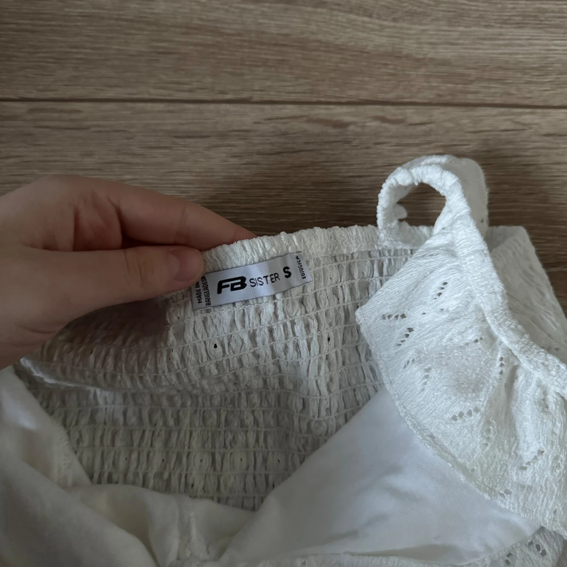 Vit spetsprydd topp  - 3