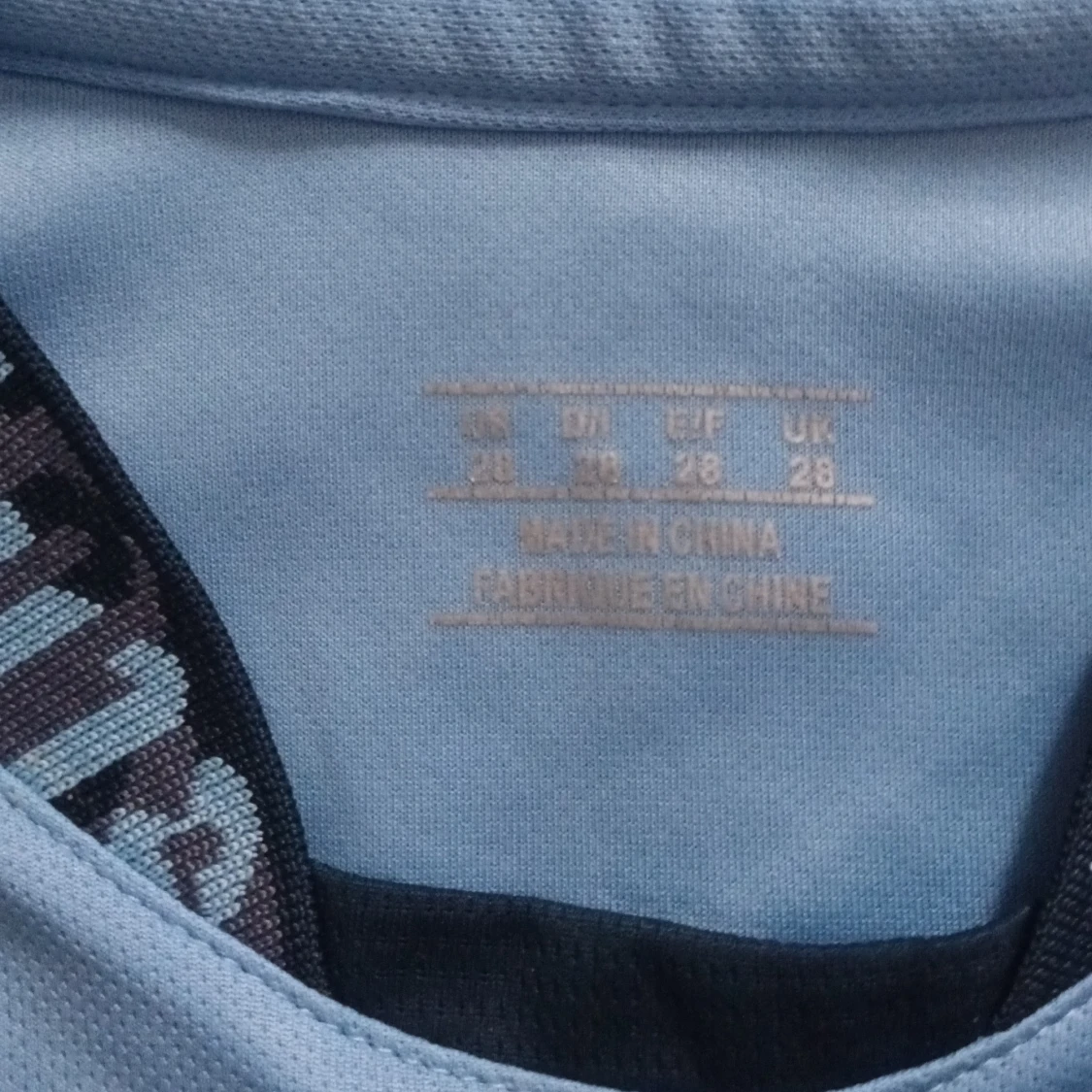 Ljusblå fotbollströja med tryck - 2