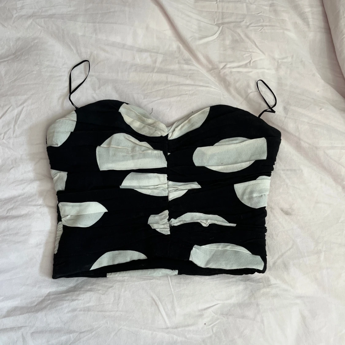 Svart och vit mönstrad tubtopp