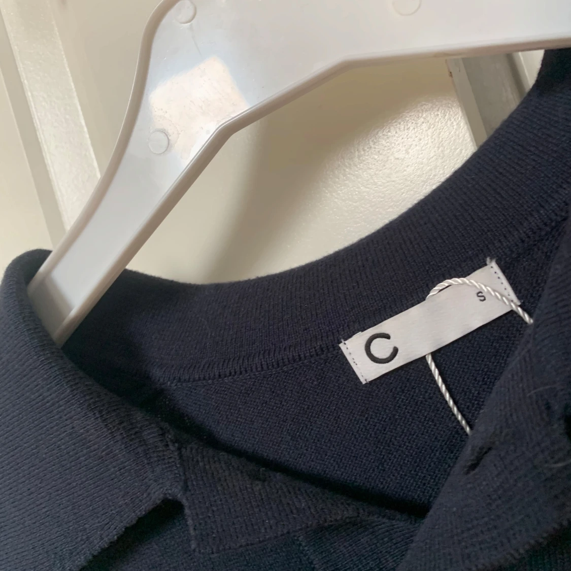 Svart långärmad pikétröja - 3