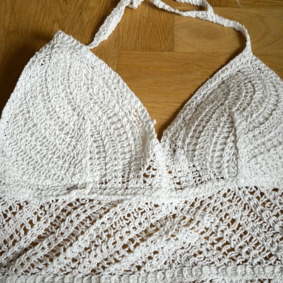 Vit stickad topp från SHEIN - 1