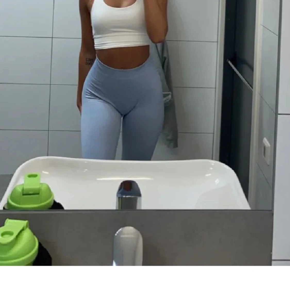 Ljusblå leggings - 1