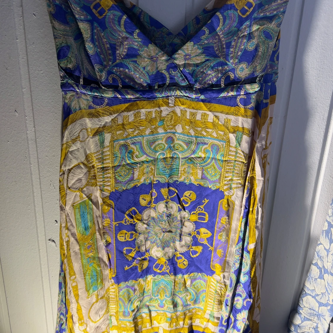 Mönstrad silkes klänning från Stiglund Malmö - 1