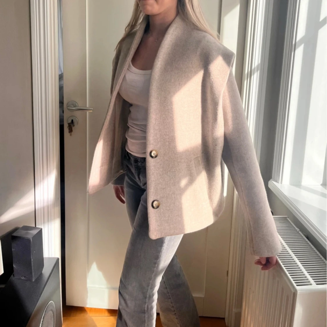 Beige ulljacka från Isabel Marant