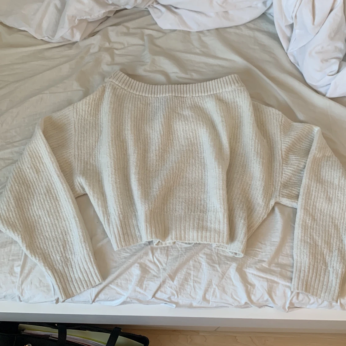 Vit croppad tröja från H&M - 1