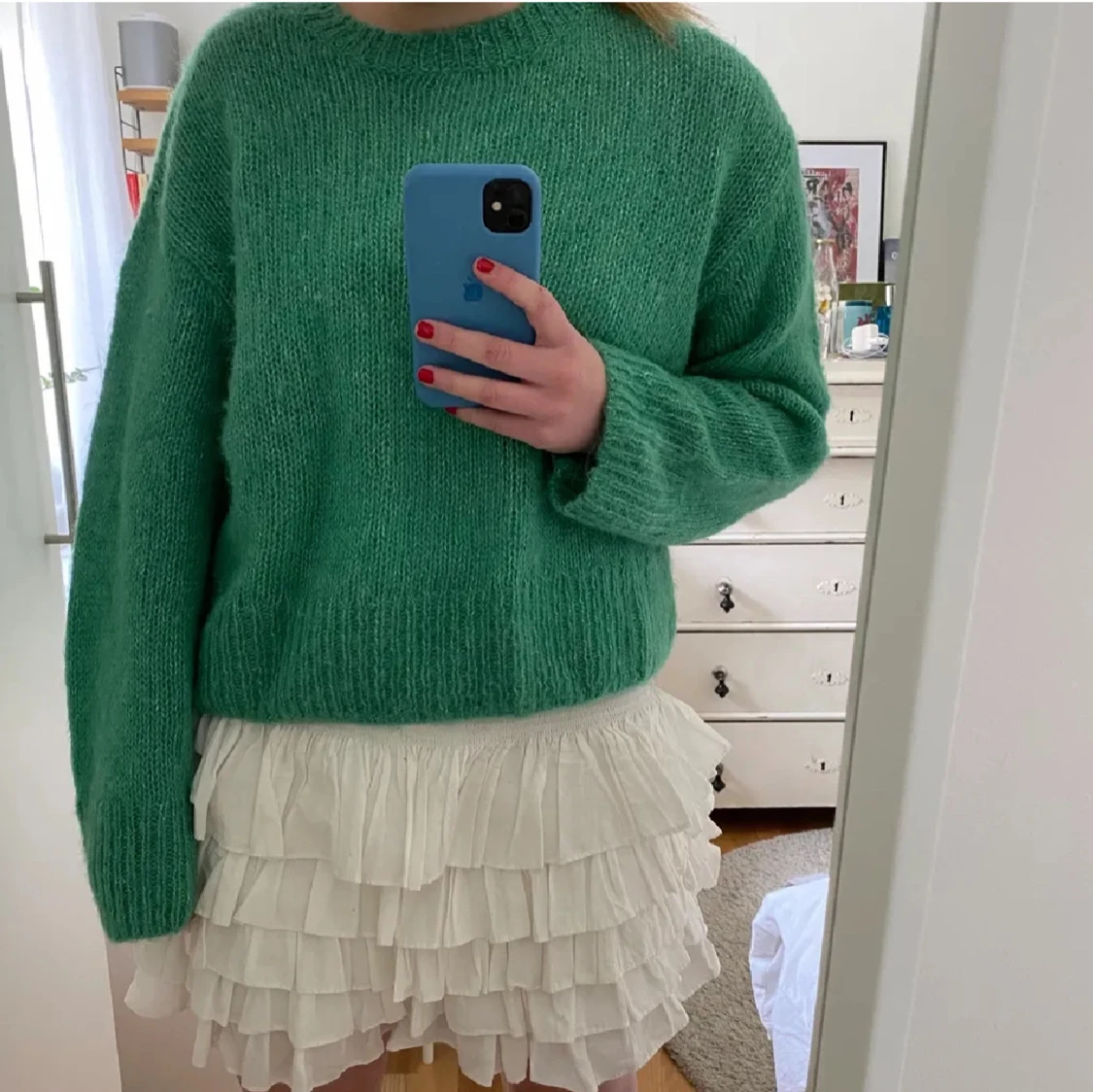 Grön stickad tröja från H&M