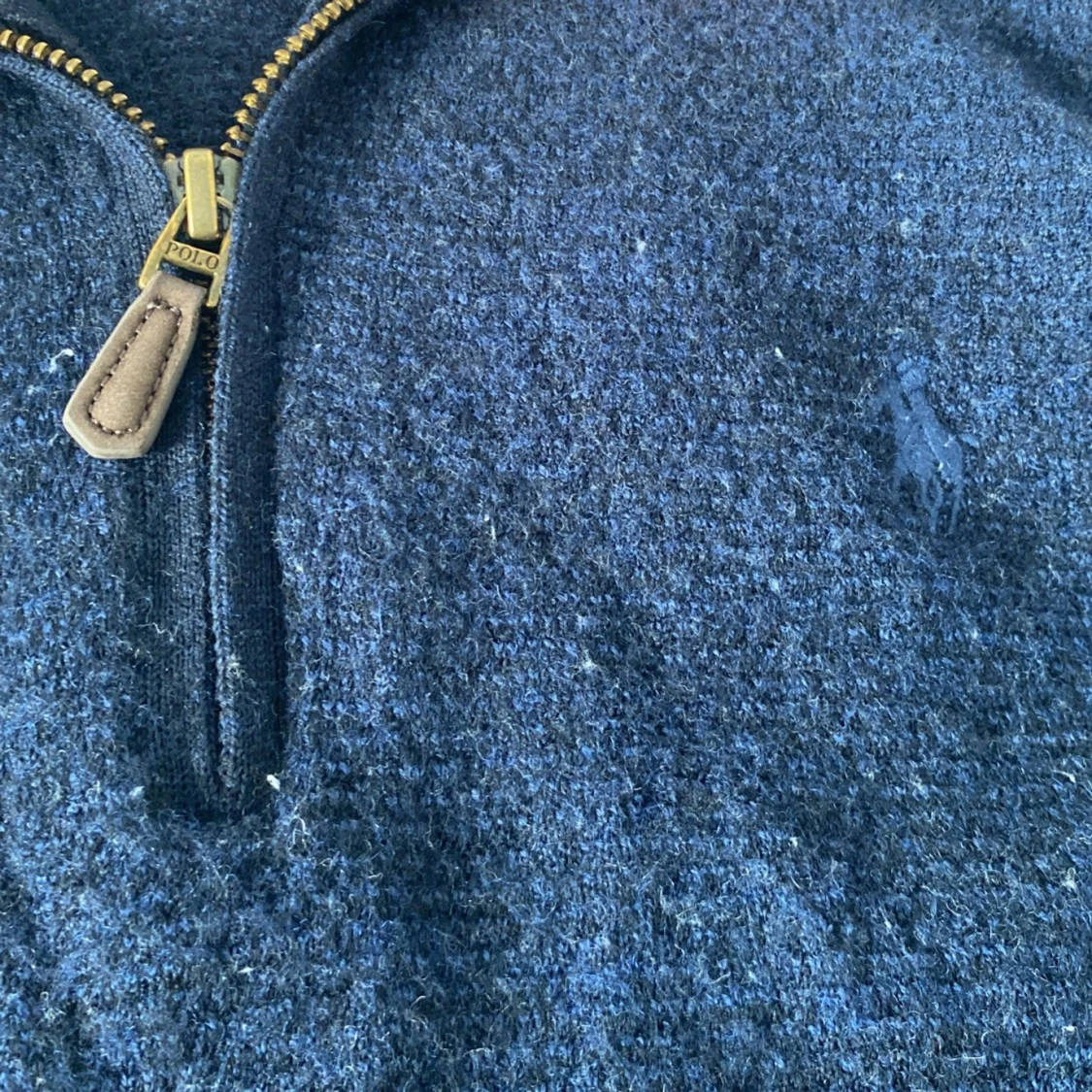 Marine blå Ralph Lauren half-zip sweater  - 3