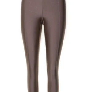 Bruna tights aimn  - Säljer ett par bruna tights med bred midja och justerbart bälte med spänne. Byxorna är tillverkade i ett stretchigt syntetmaterial. Bälte har en liten defekt- kolla bilden.  Defekter fanns där när jag köpe tights