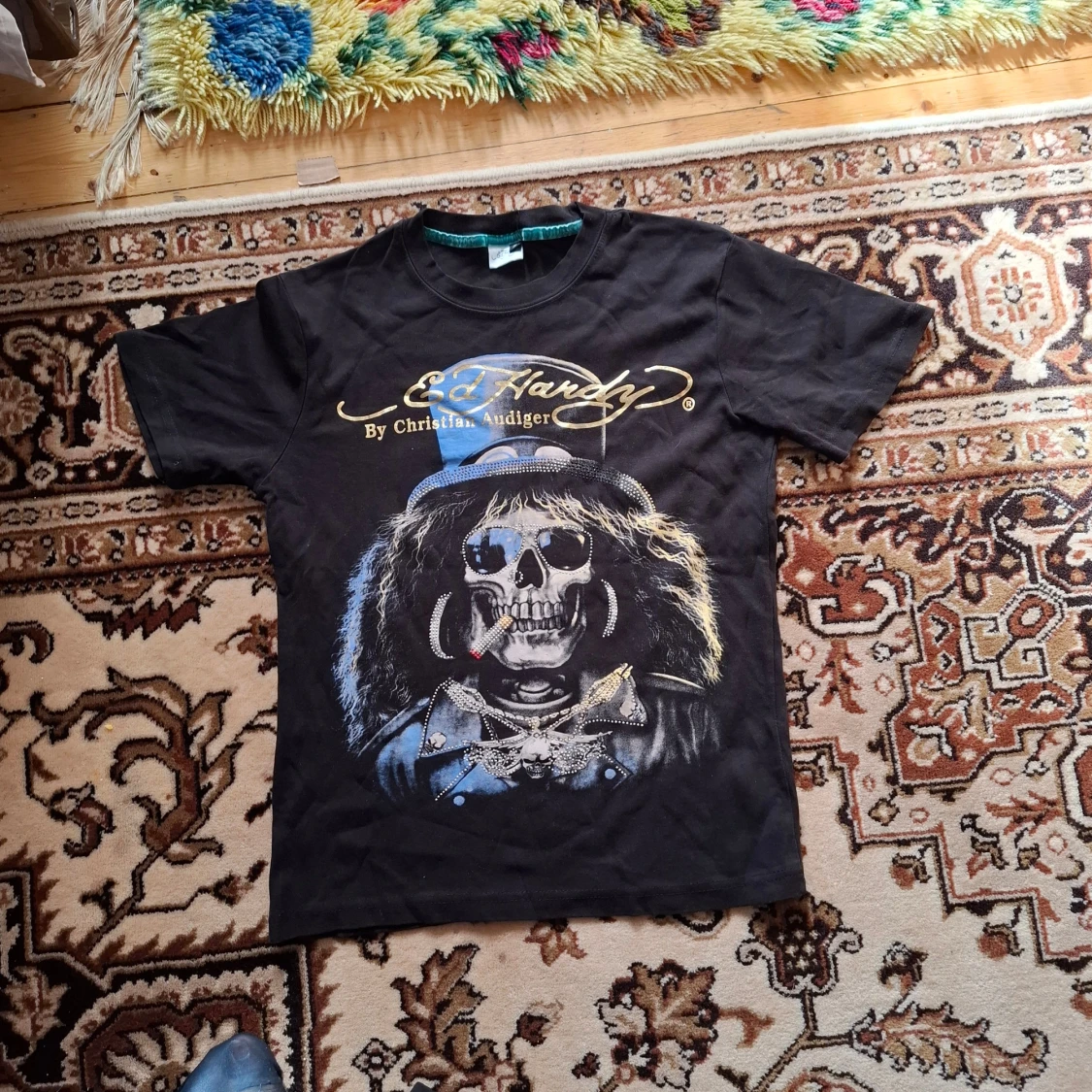 Svart Ed Hardy t-shirt med dödskalletryck - 2